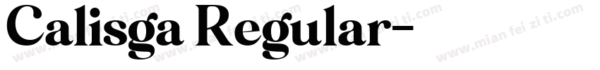 Calisga Regular字体转换